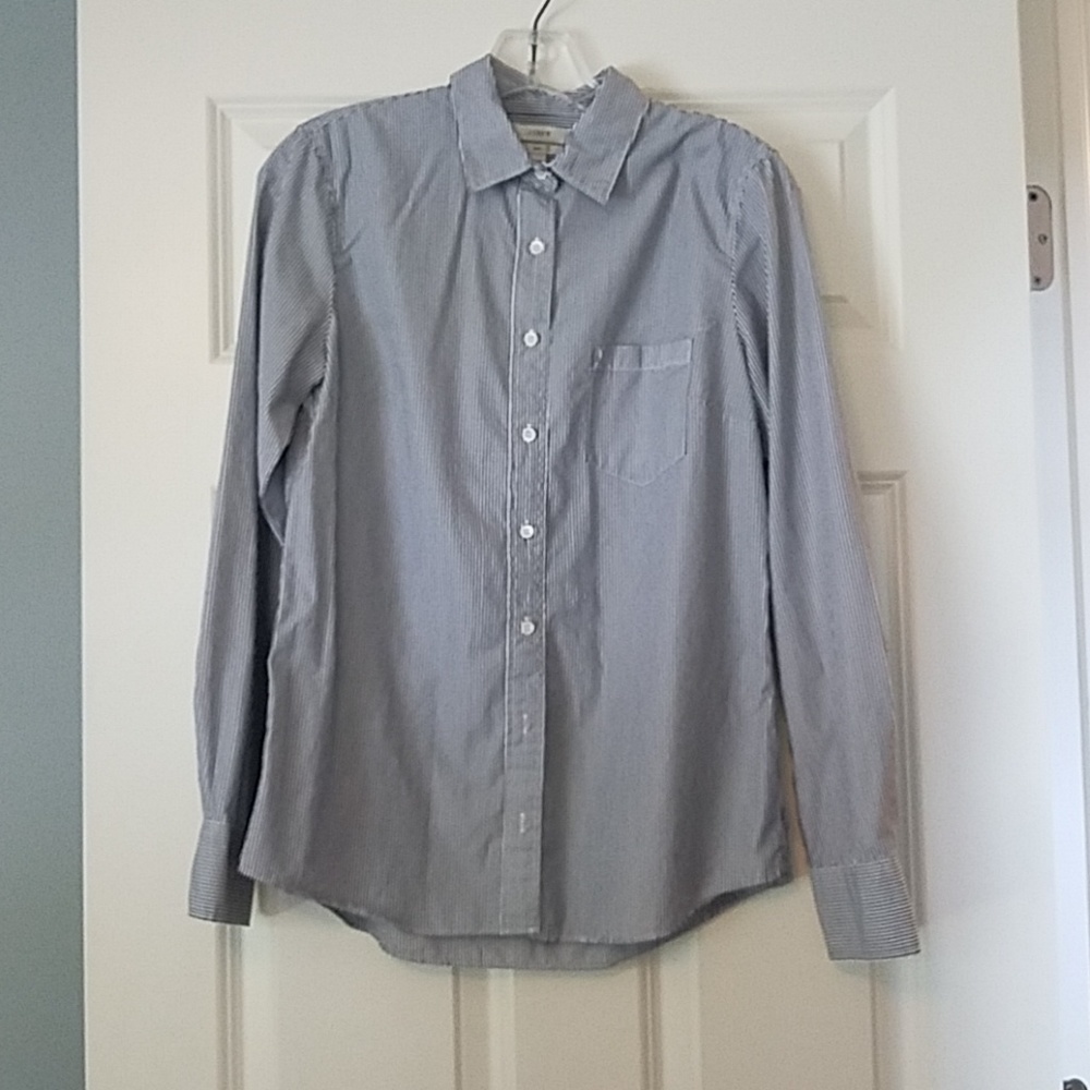 J Crew oxford stripe button down